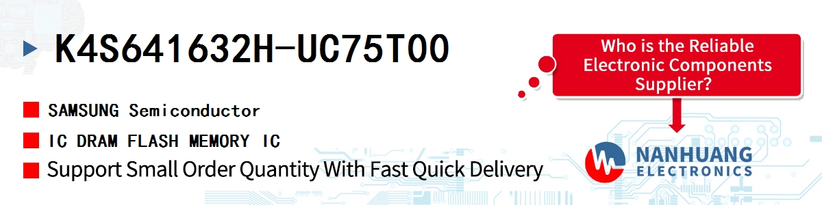 K4S641632H-UC75T00 SAMSUNG IC DRAM FLASH MEMORY IC