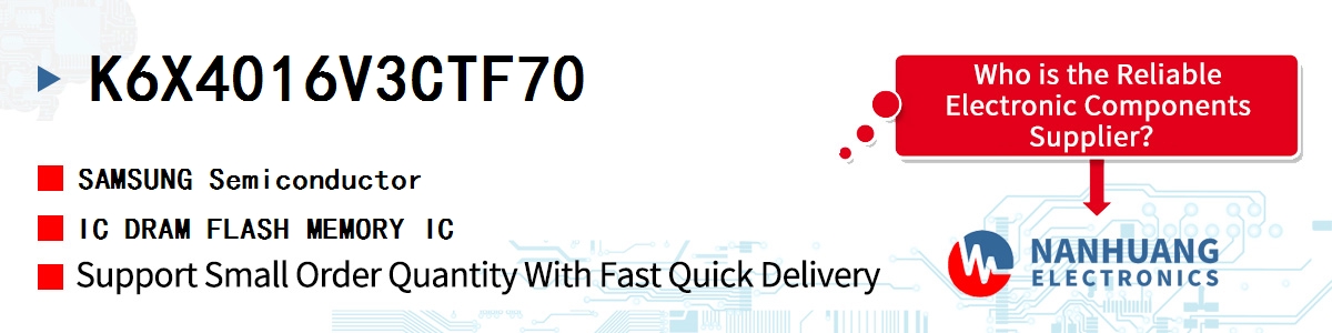 K6X4016V3CTF70 SAMSUNG IC DRAM FLASH MEMORY IC